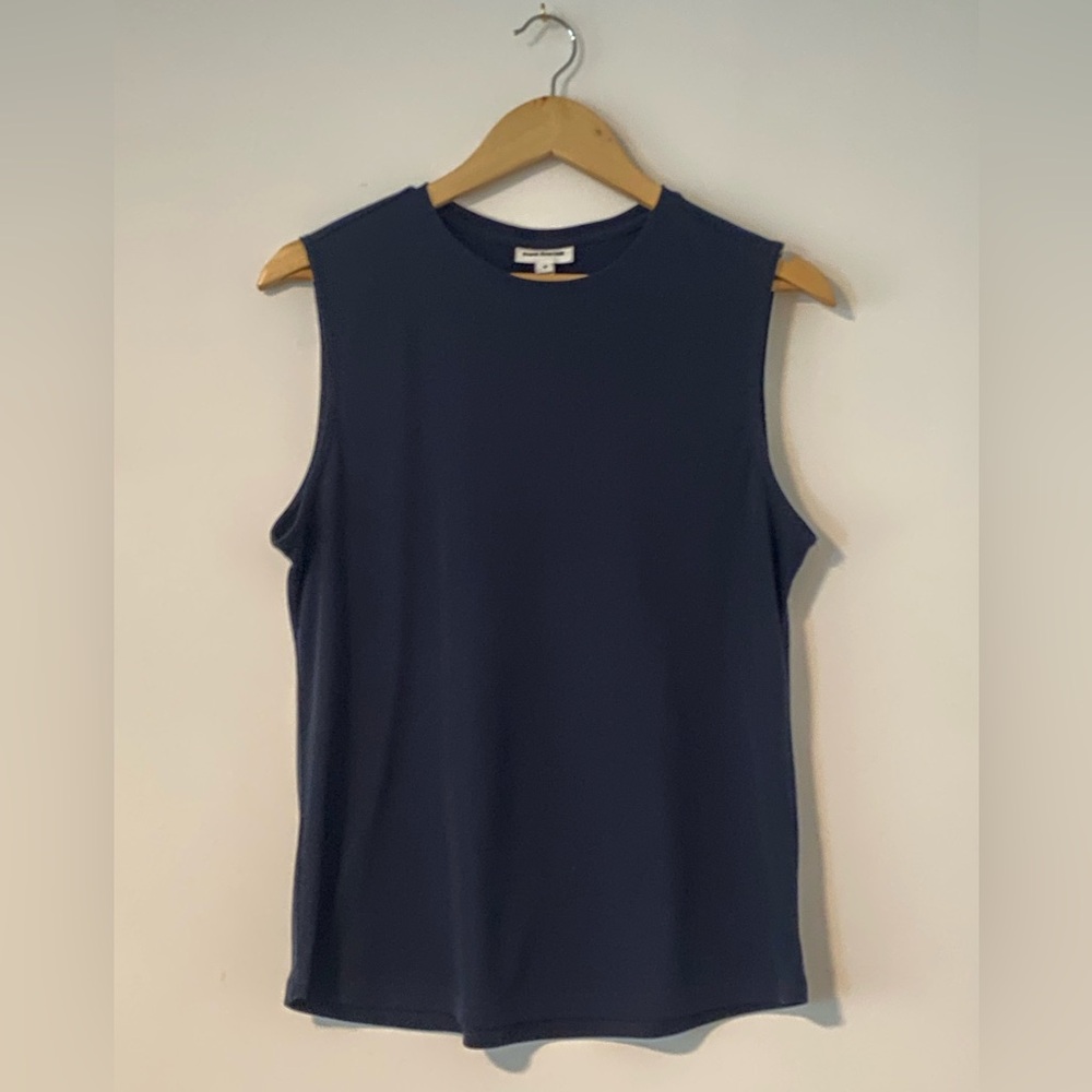 Frank and Oak Navy Sleeveless Top
